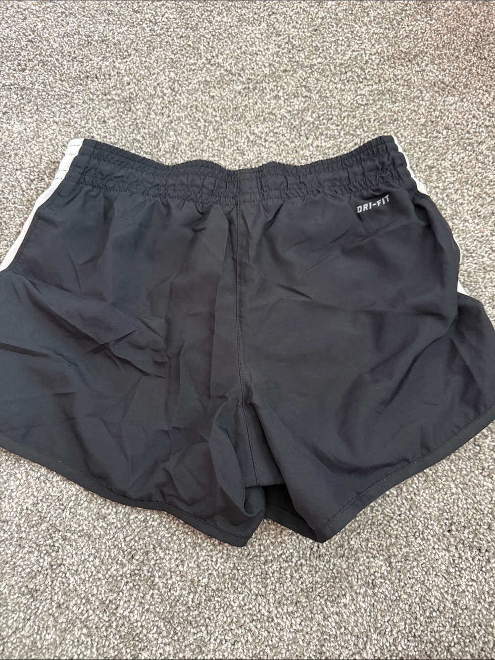 Nike Black Athletic Shorts with White Side Panels - Picture 4 of 4